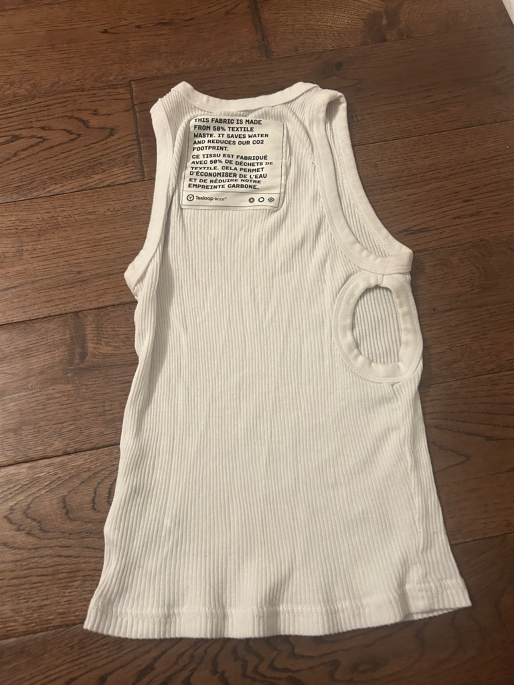 H&M White Ribbed Tank Top - Picture 2 of 3